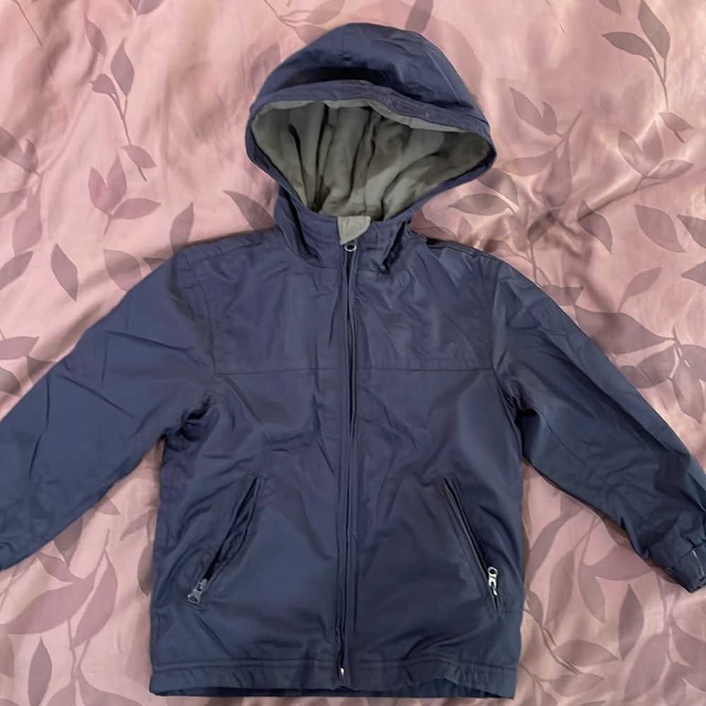 Gap kids extra small size 4/5 regular dark blue w/Velcro sleeves zip up front